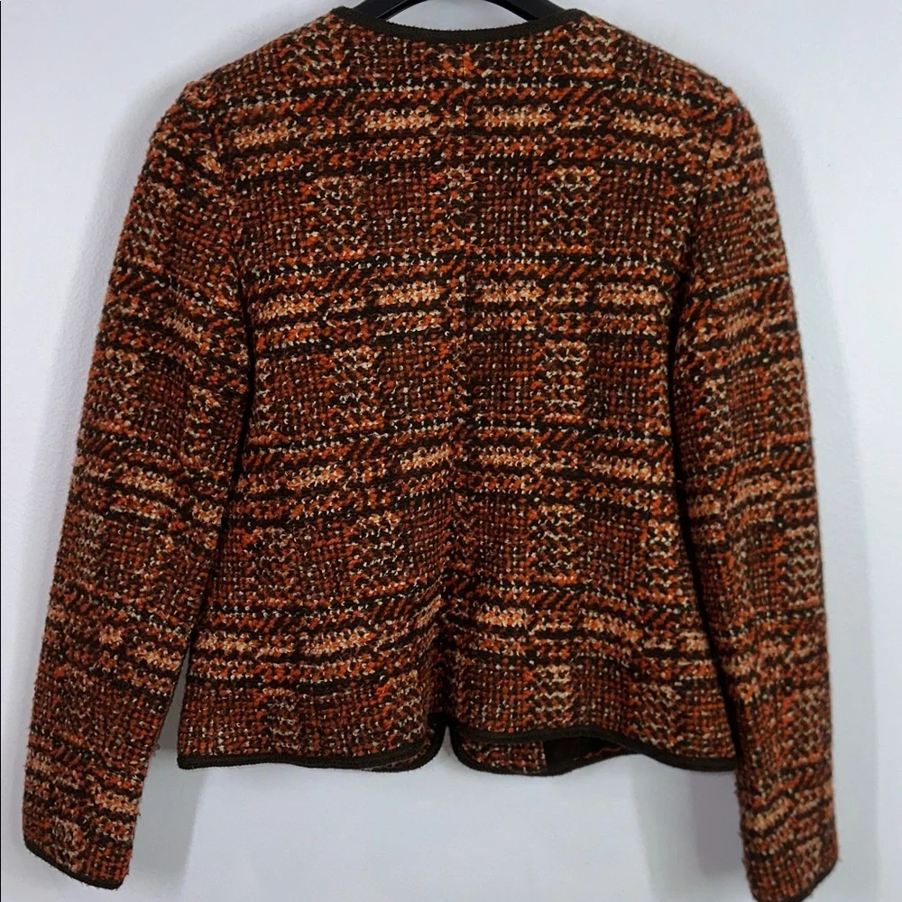 Talbots wool blend zip up blazer jacket size 10 - Picture 5 of 6